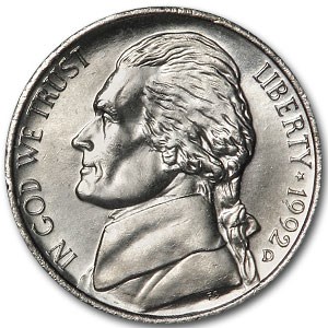 1992-D Jefferson Nickel BU 1992-D Jefferson Nickel BU